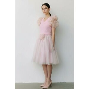 Vtg Dress 80s Party Pink Ballet Kawai Tulle Girls Large Or Women Small XS Petite